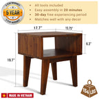 Table de chevet en bois massif Acacia Serena