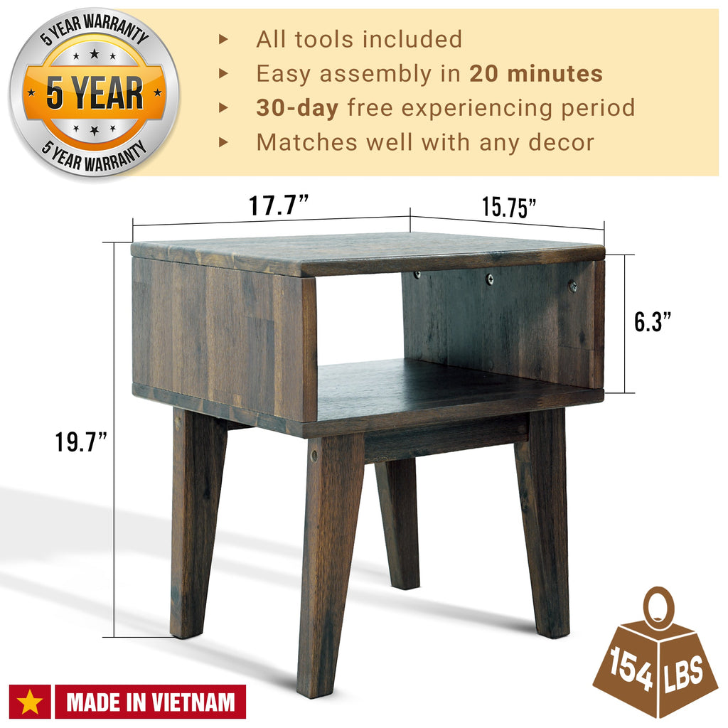 Acacia Serena Solid Wood Nightstand