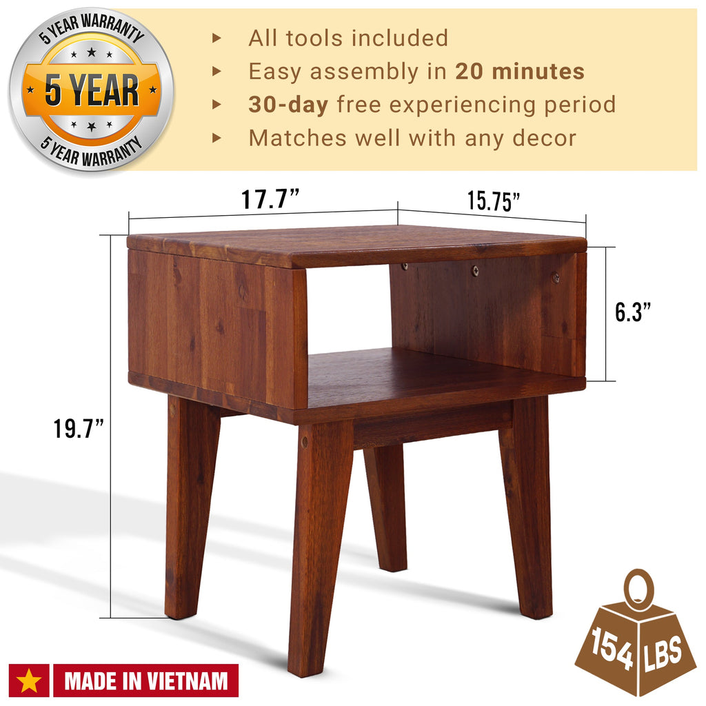 Acacia Serena Solid Wood Nightstand
