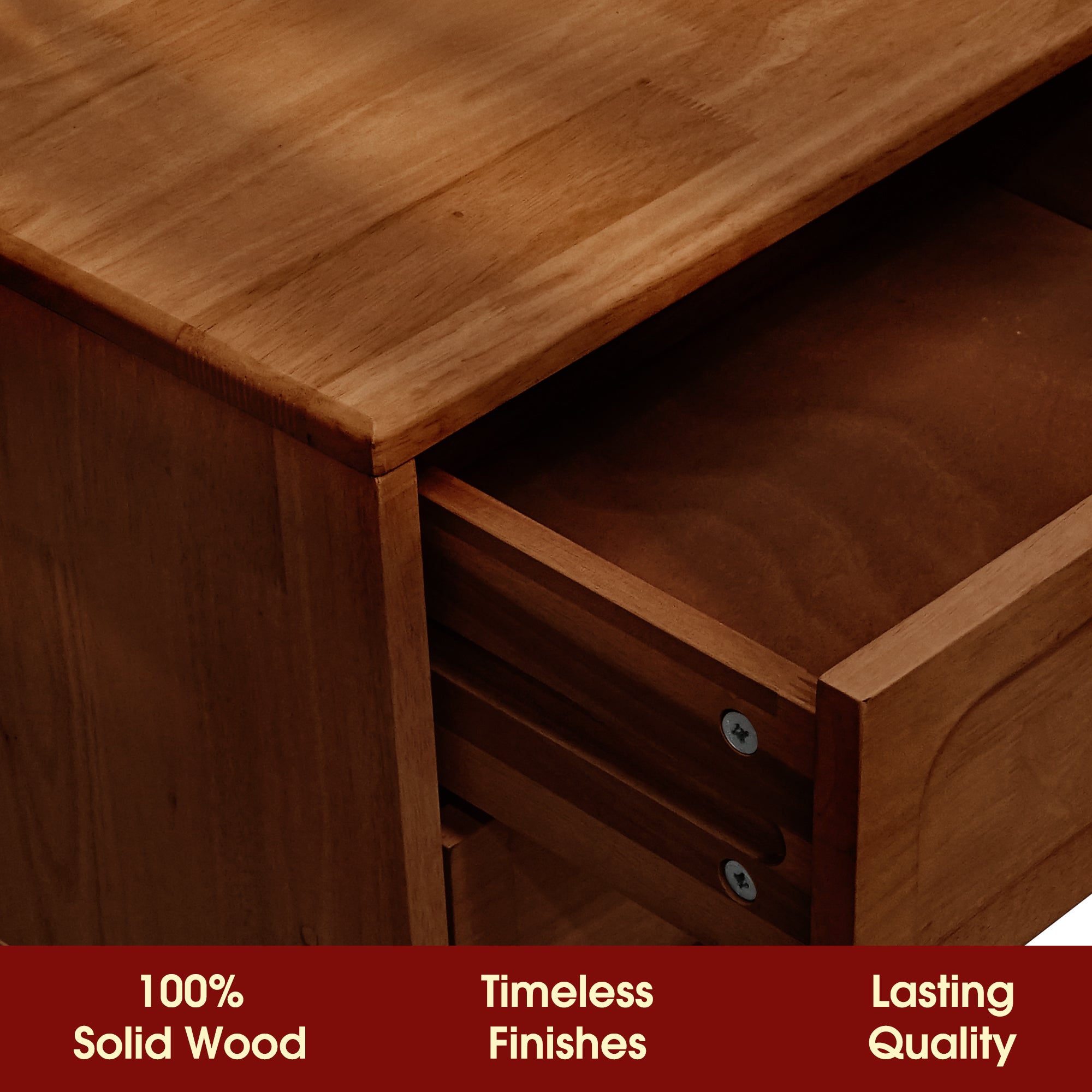 Savana Mid-Century 2 - Drawer Solid Wood Nightstand