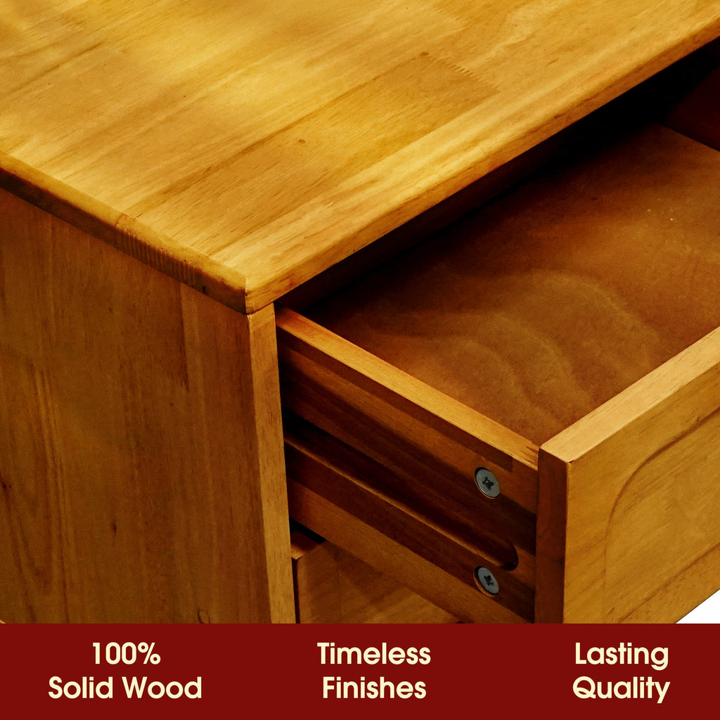 Savana Mid-Century 2 - Drawer Solid Wood Nightstand