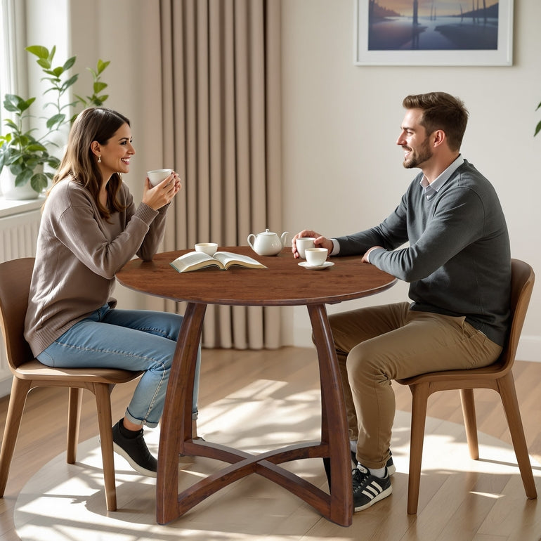 Alma Round Dining Table Mid-Century Modern for 4 - 36"