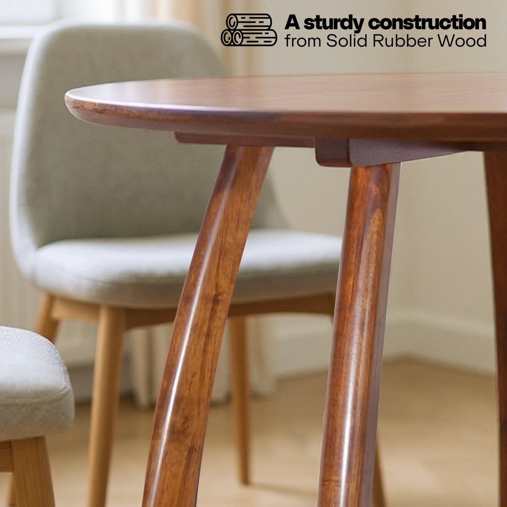 Alma Round Dining Table Mid-Century Modern for 4 - 36"