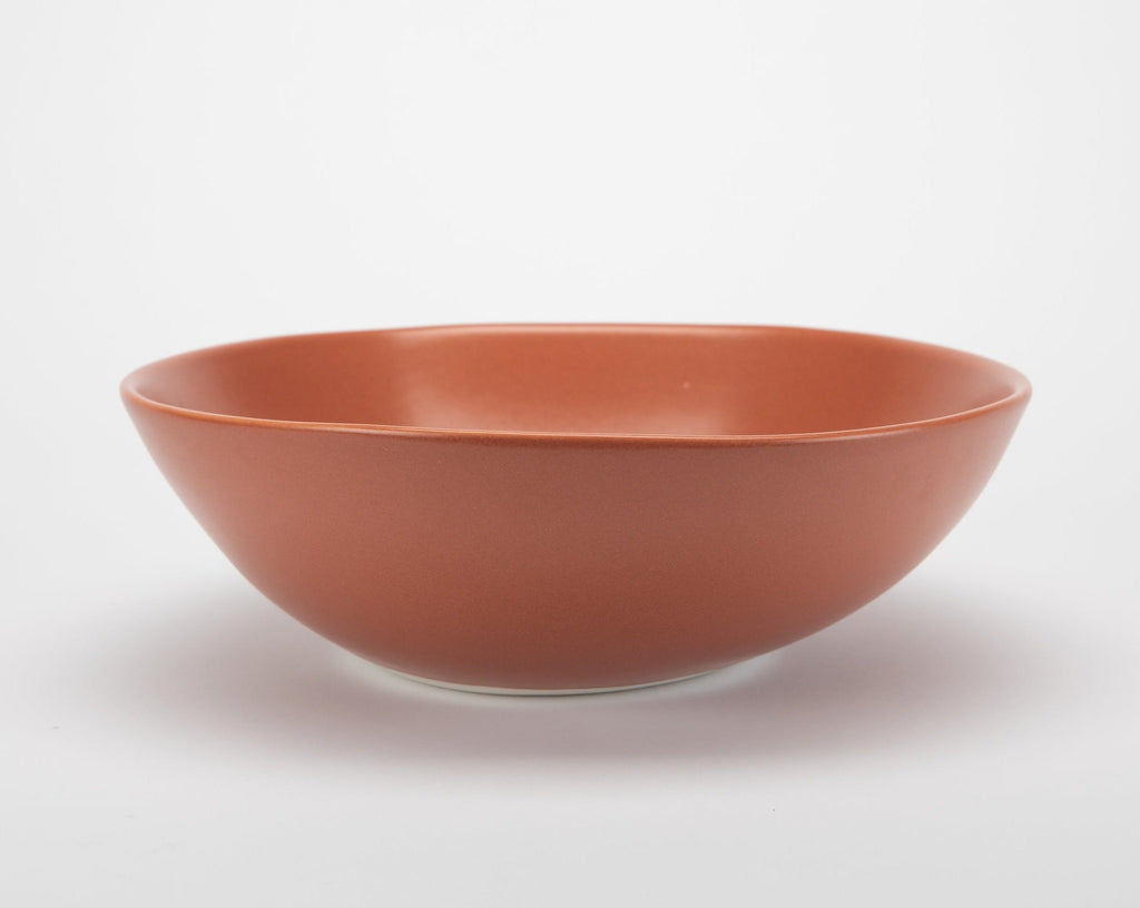 Ceramic bowl with a glossy finish on a white background