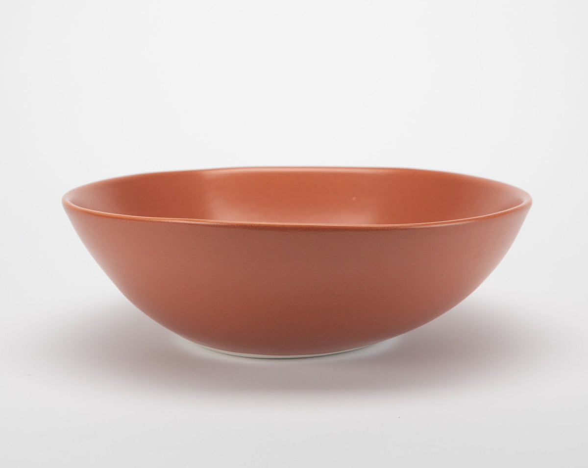 Ceramic bowl with a glossy finish on a white background