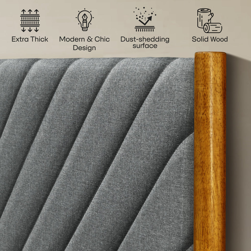 Astoria Upholstered Solid Wood Bed Frame