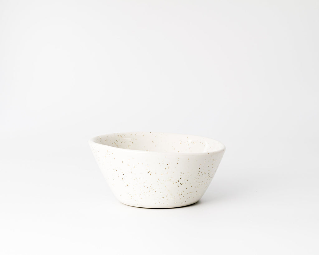 White ceramic bowl on a white background