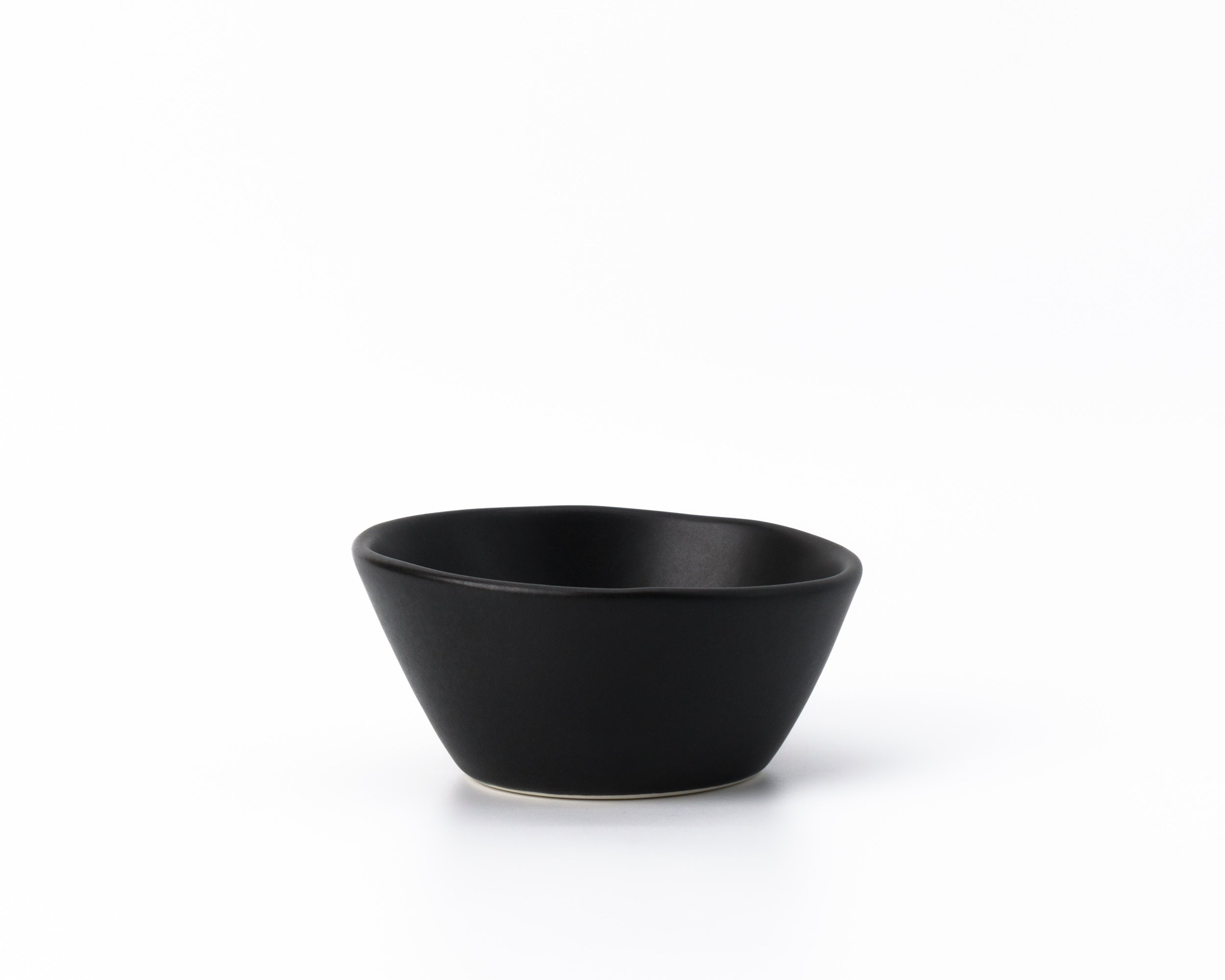 Black bowl on a white background