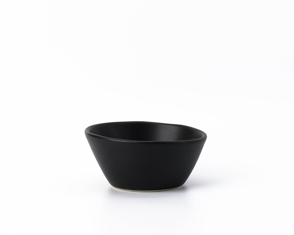 Black bowl on a white background