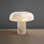 Marble table lamp with a gray background