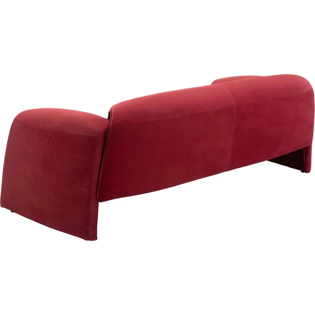Red sofa on a white background