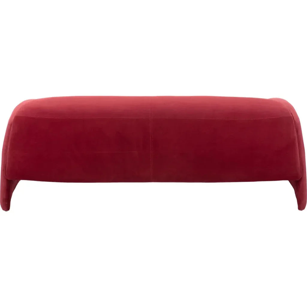 Red bench on a white background