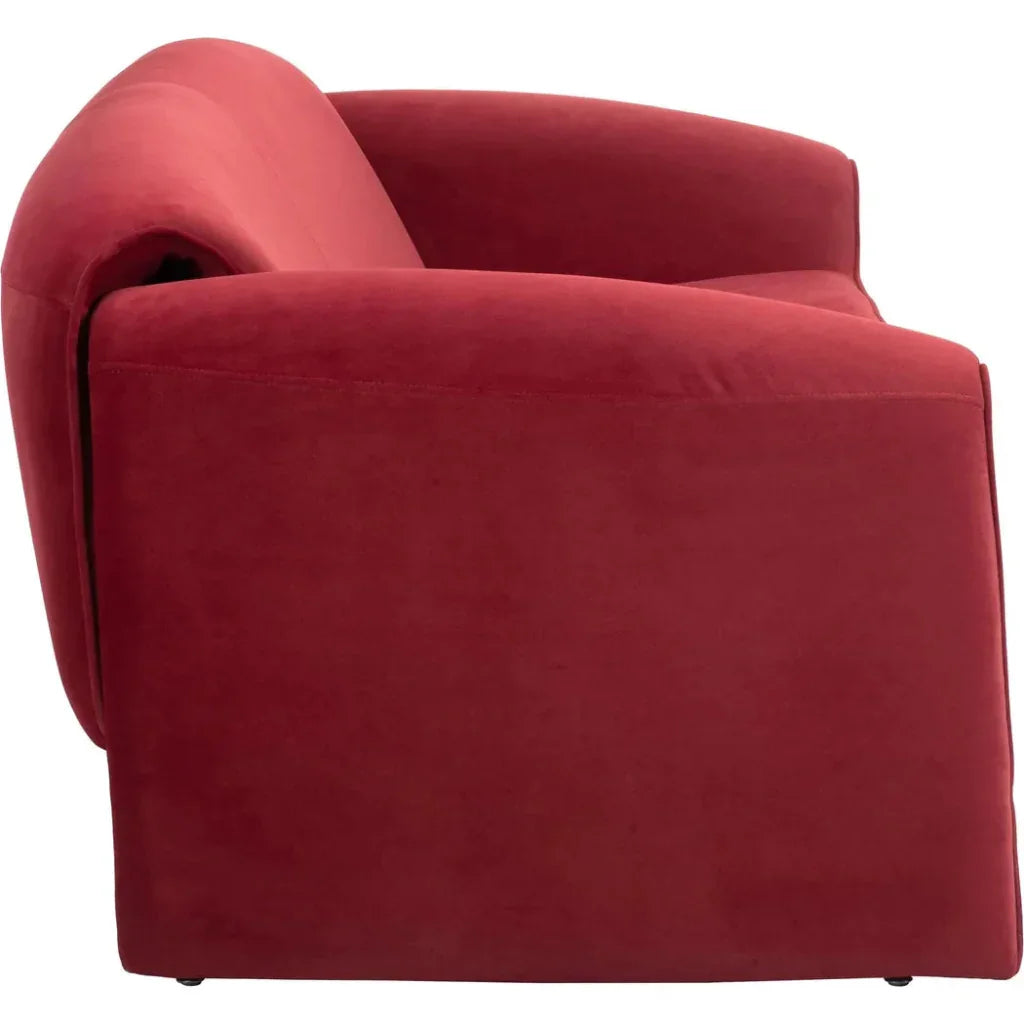 Red armchair on a white background