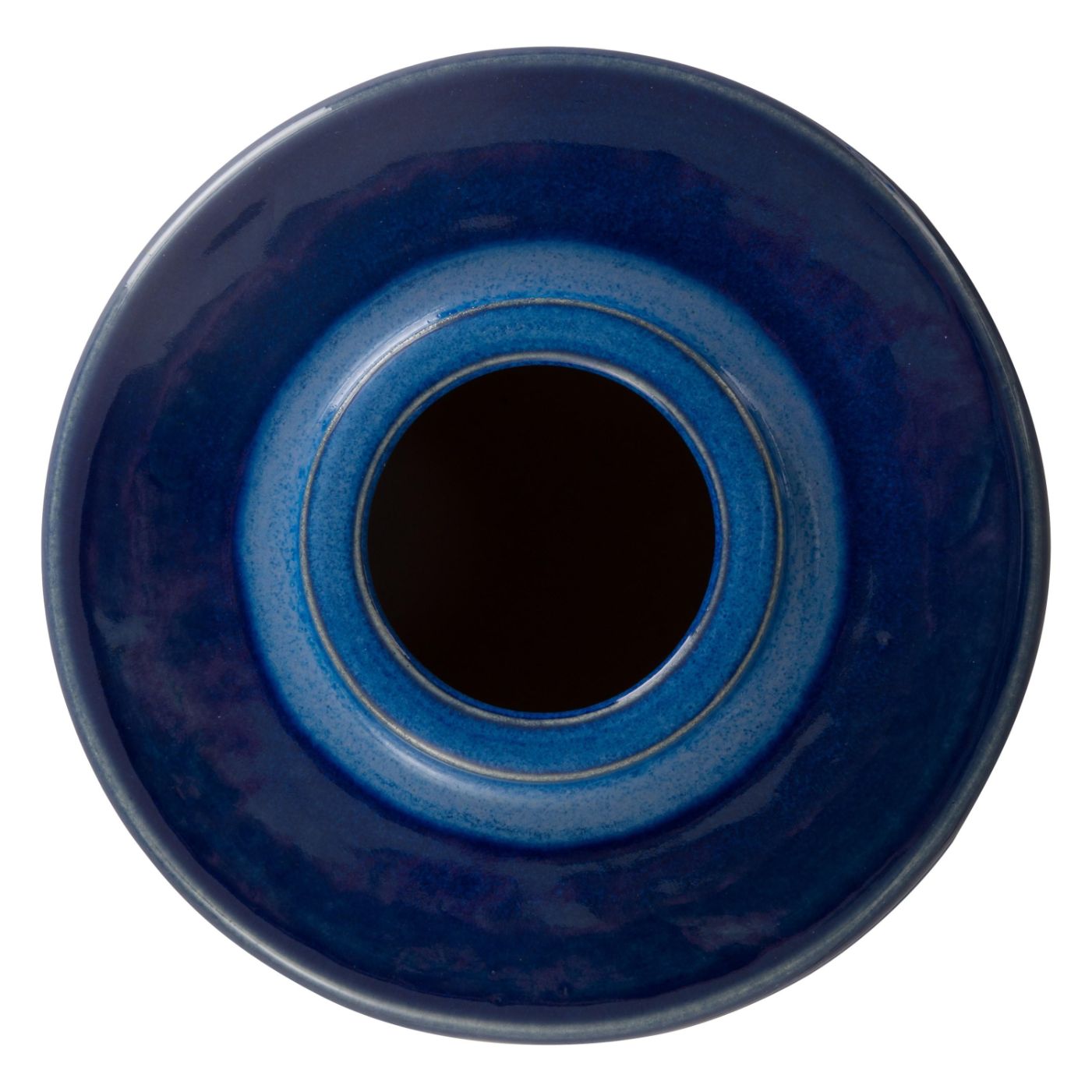 Blue ceramic bowl on a white background