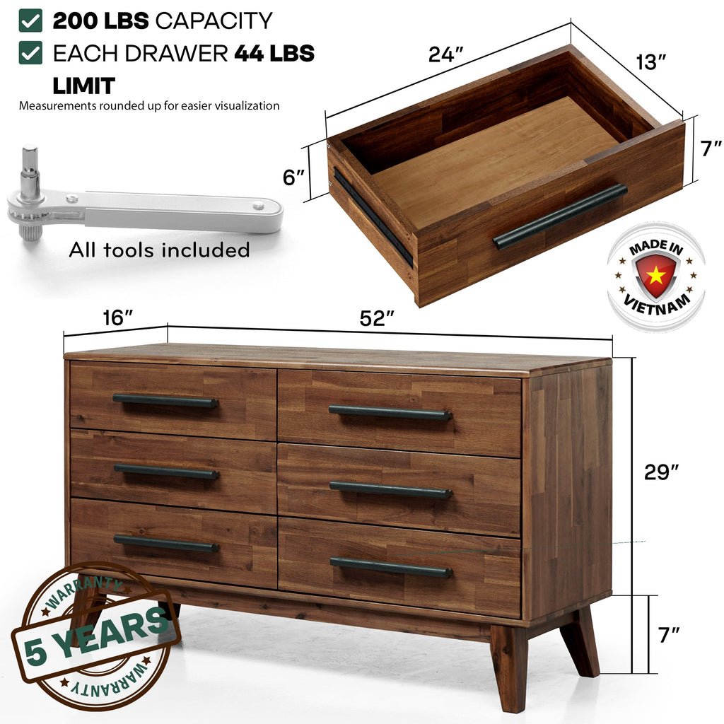 Legacy Acacia Solid Wood Dresser