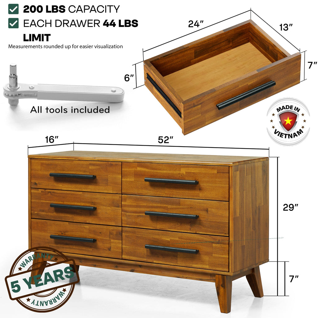 Legacy Acacia Solid Wood Dresser