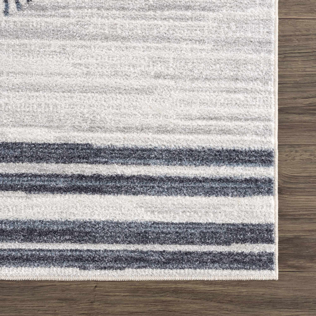 Tapis Thad lavable gris moyen
