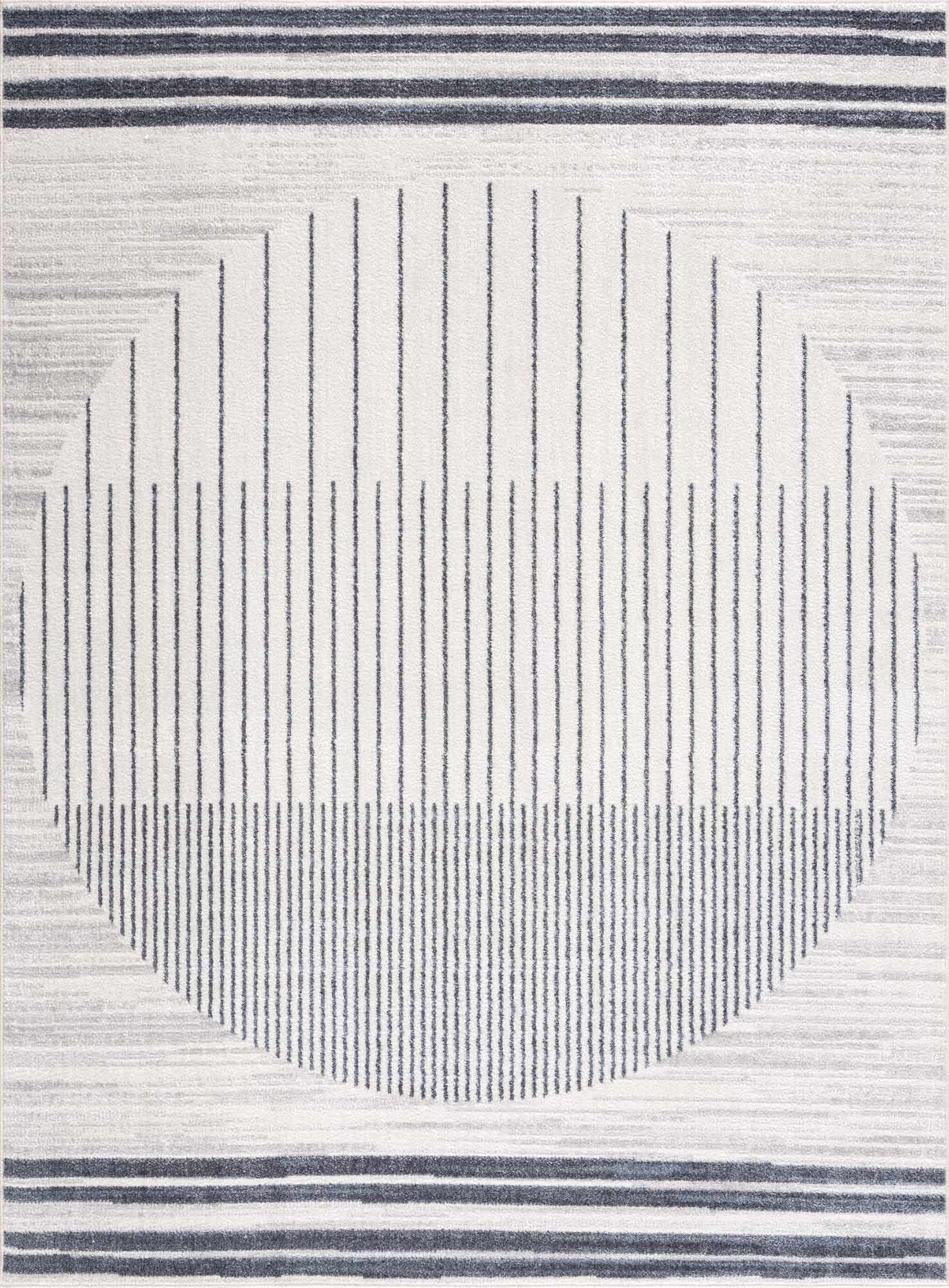 Tapis Thad lavable gris moyen