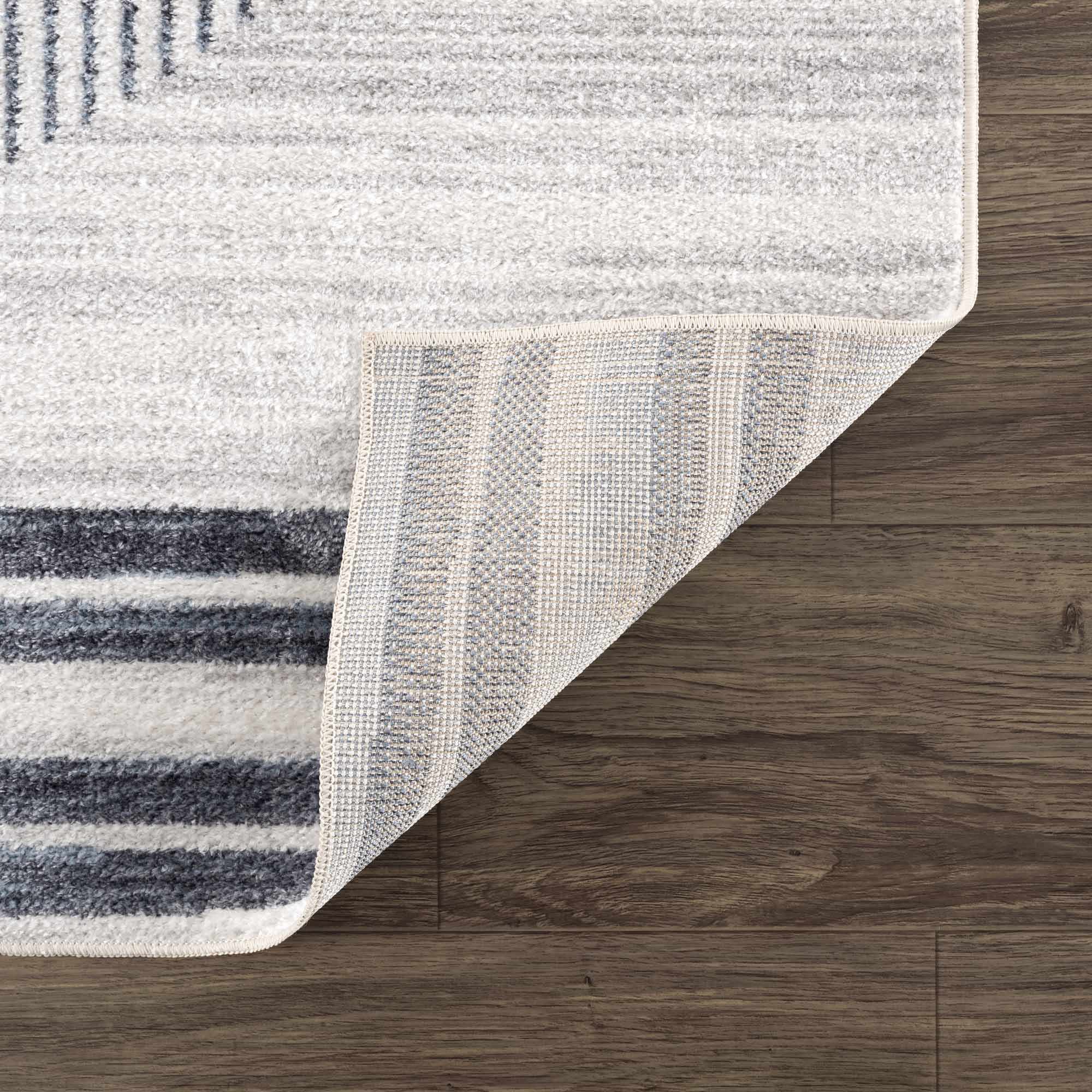 Tapis Thad lavable gris moyen