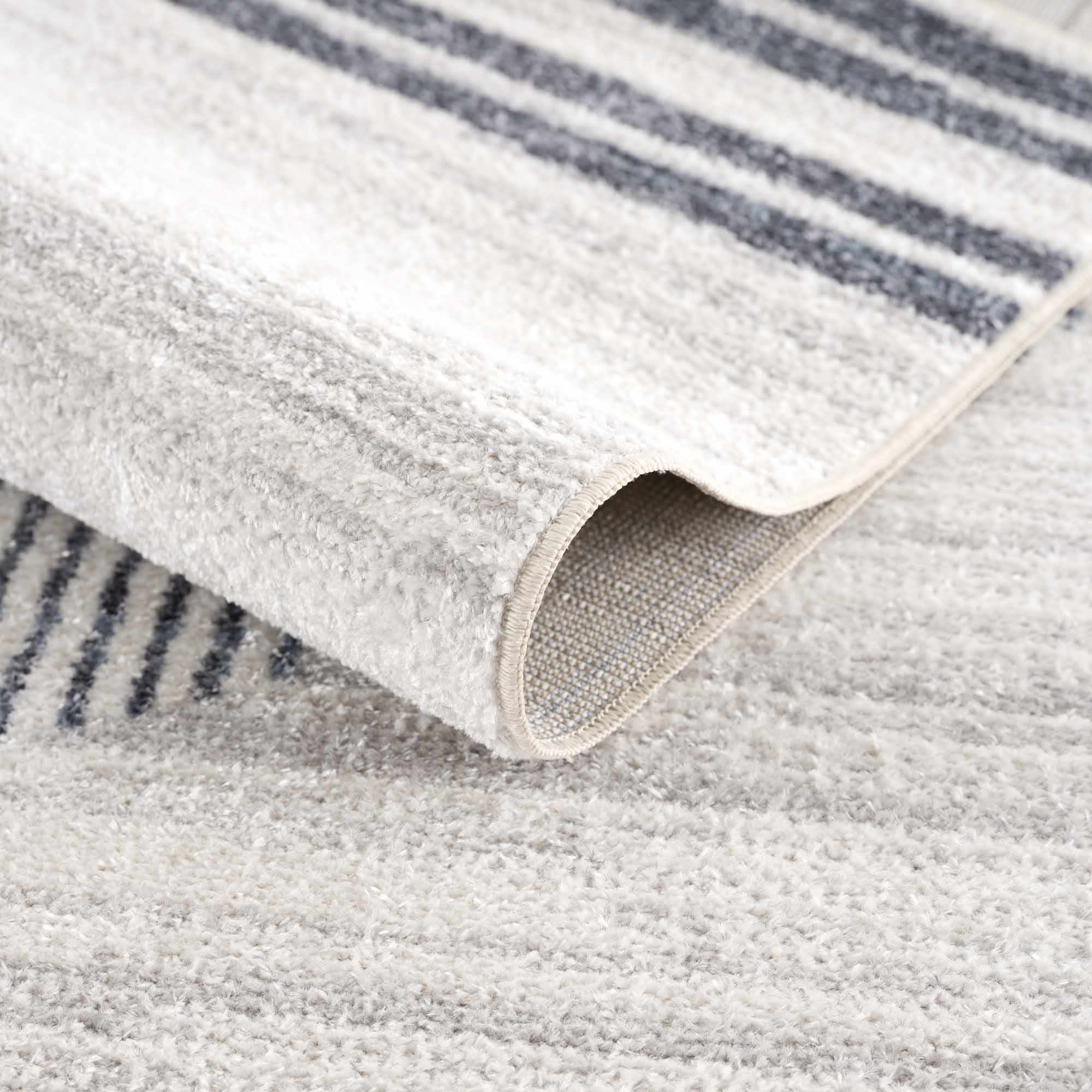 Tapis Thad lavable gris moyen