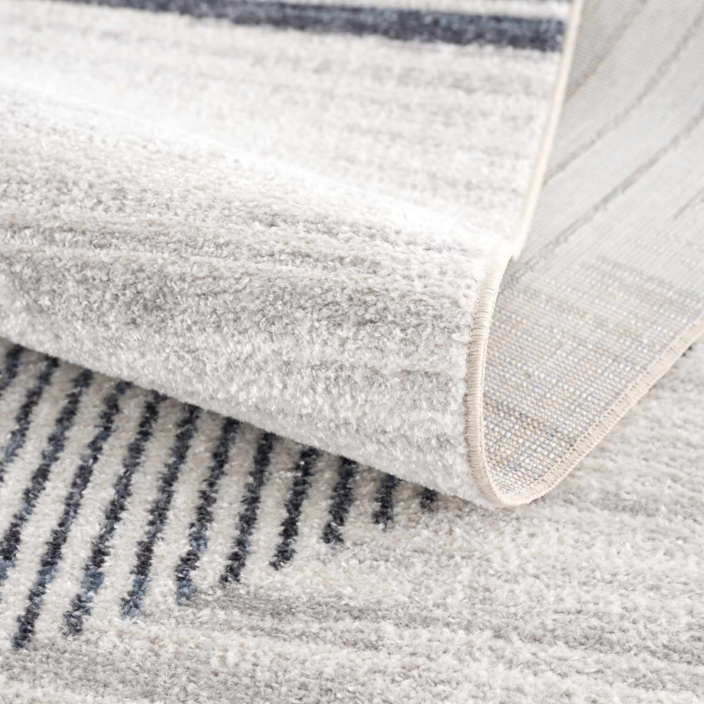 Tapis Thad lavable gris moyen