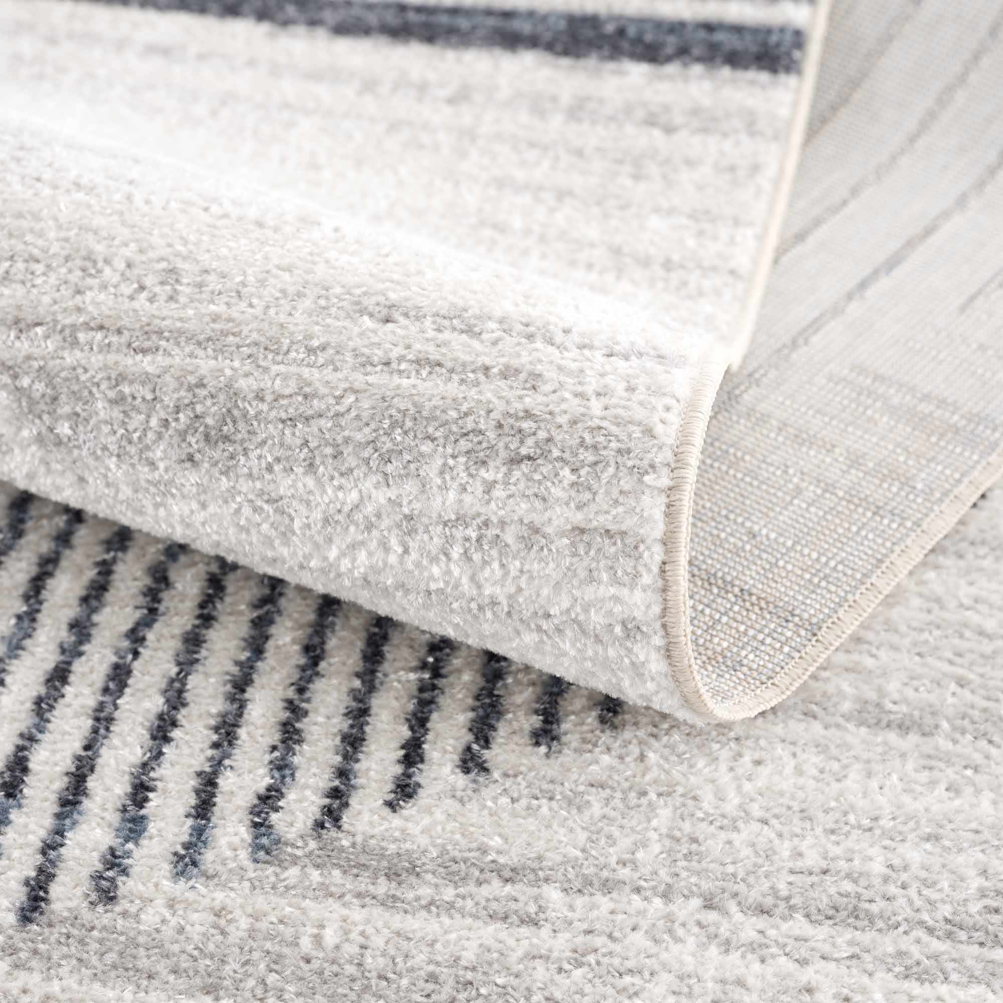 Tapis Thad lavable gris moyen