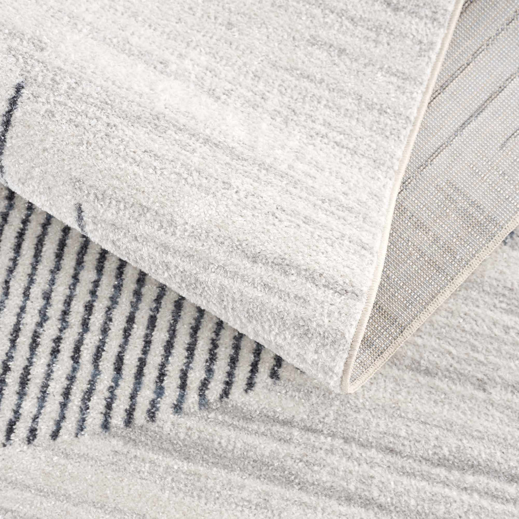Tapis Thad lavable gris moyen