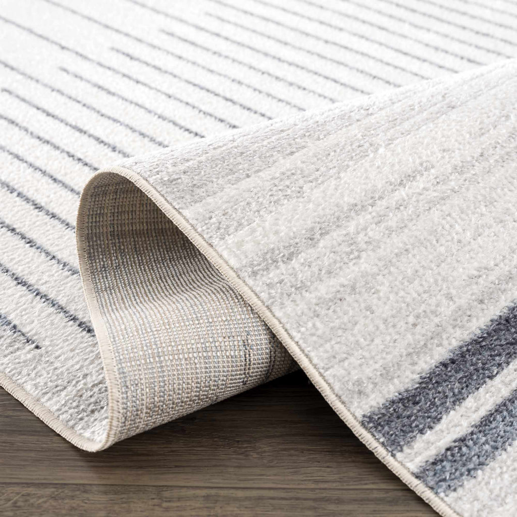 Tapis Thad lavable gris moyen