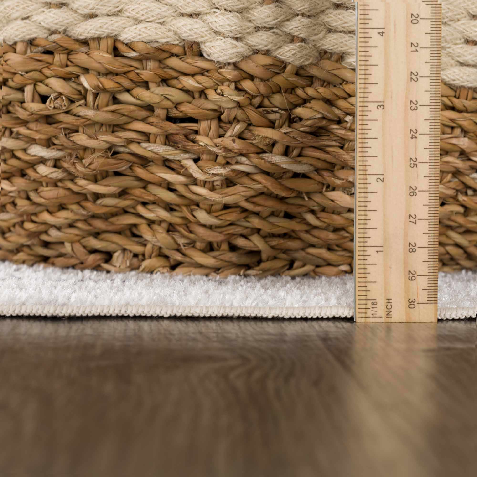 Tapis Thad lavable gris moyen