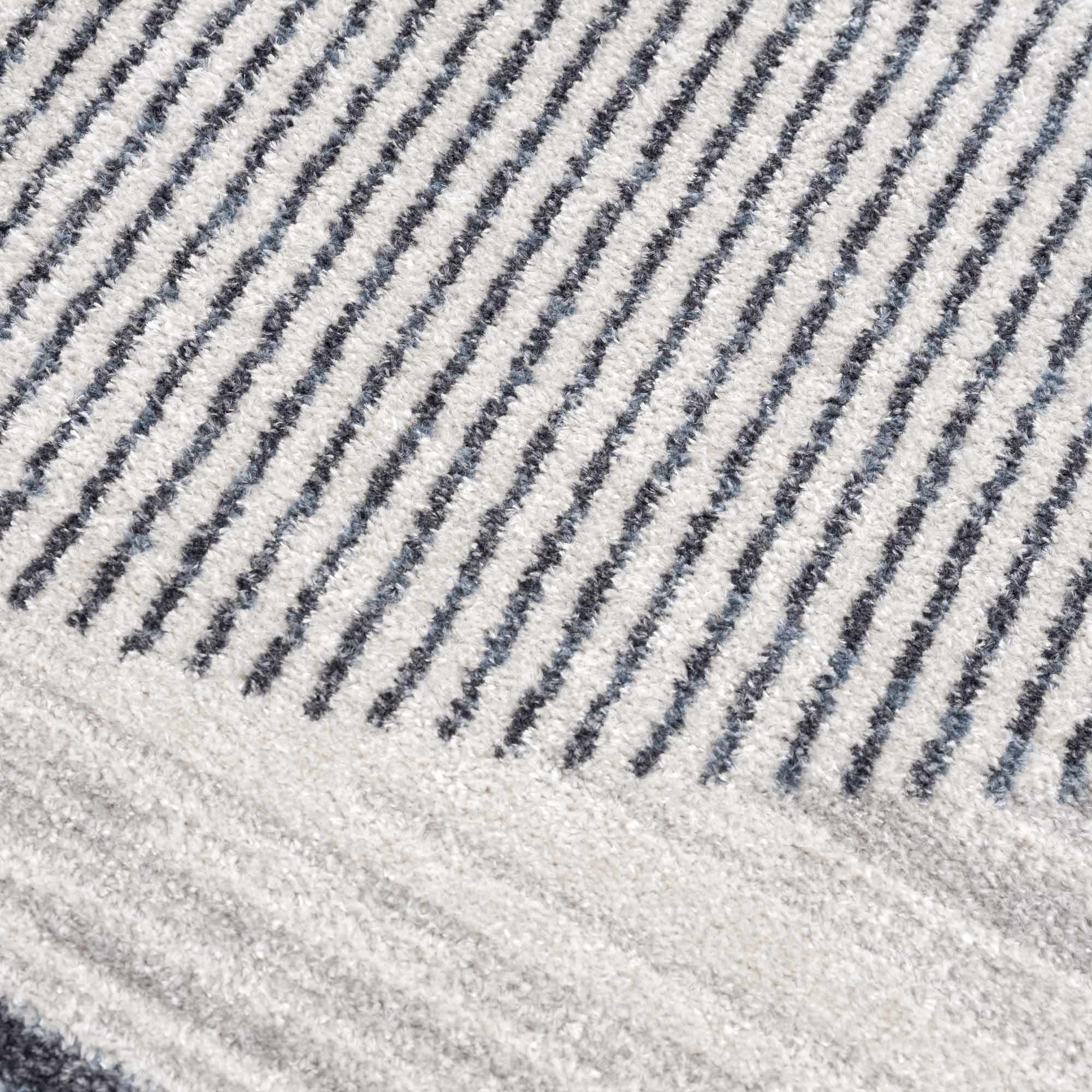 Tapis Thad lavable gris moyen