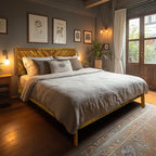 Cadre de lit en bois massif Acacia Sierra Deluxe