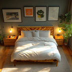 Cadre de lit en bois massif Acacia Sierra Deluxe