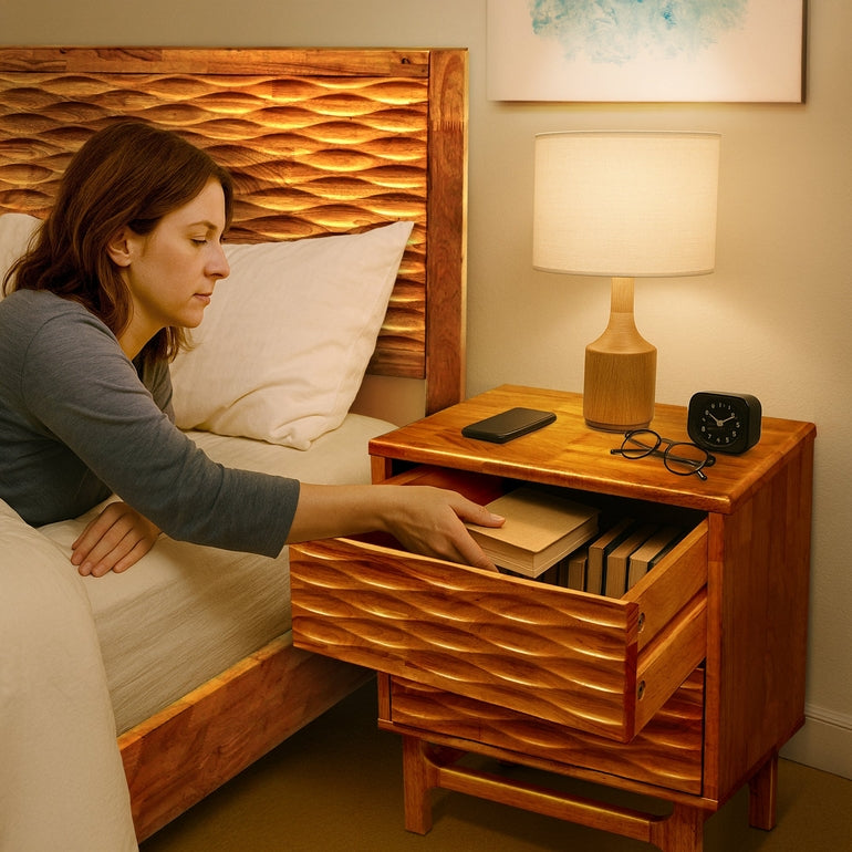 Elara Nightstand with 2 Drawers