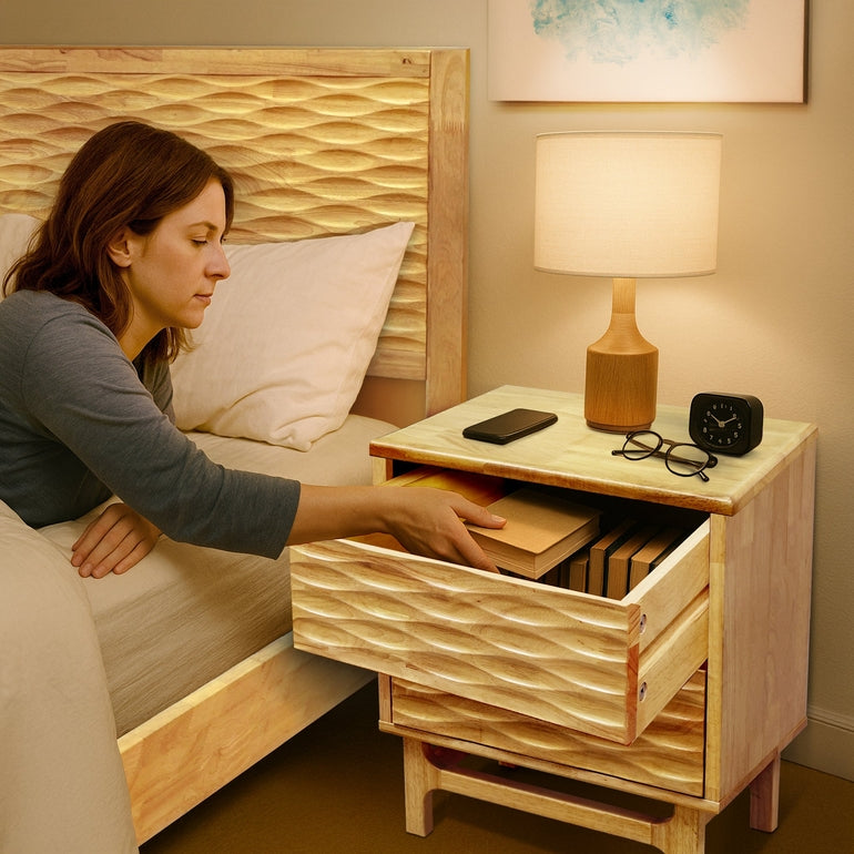 Elara Nightstand with 2 Drawers