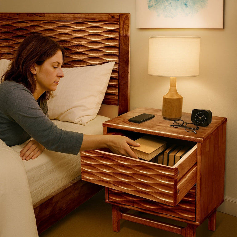 Elara Nightstand with 2 Drawers