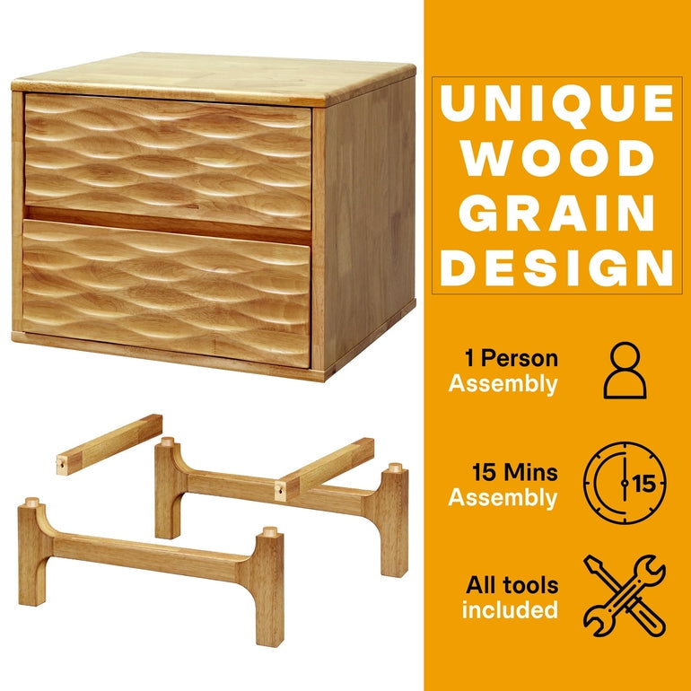 Elara Nightstand with 2 Drawers