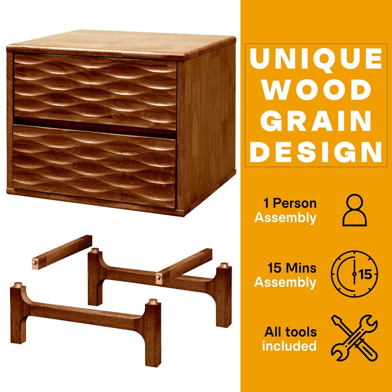 Elara Nightstand with 2 Drawers