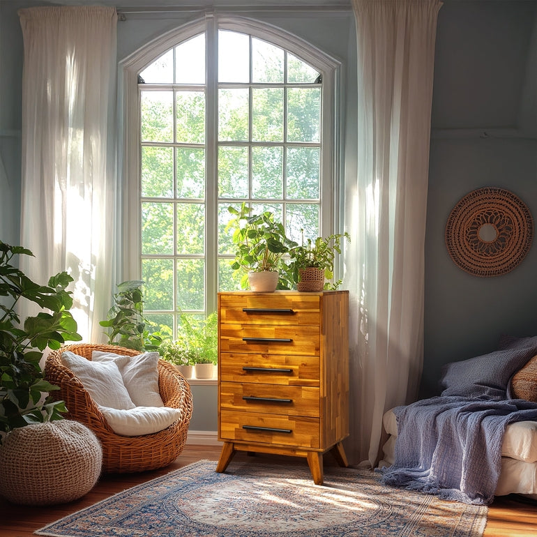 Linea Acacia Solid Wood Dresser