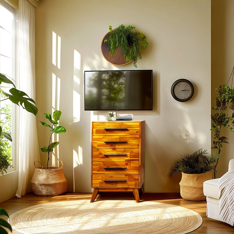 Linea Acacia Solid Wood Dresser
