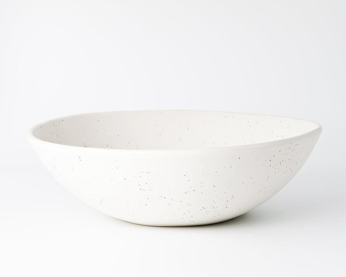 White ceramic bowl on a white background