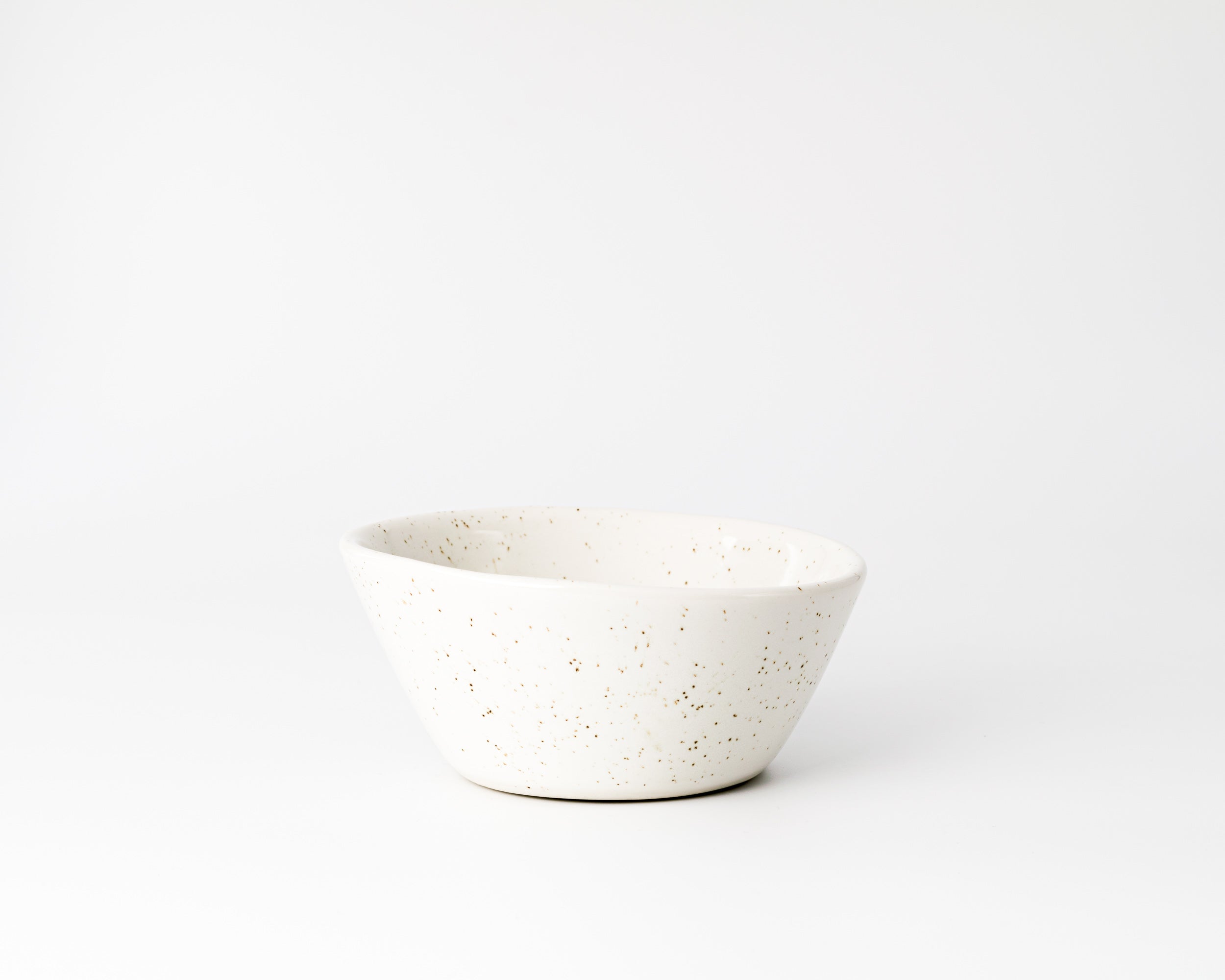White ceramic bowl on a white background