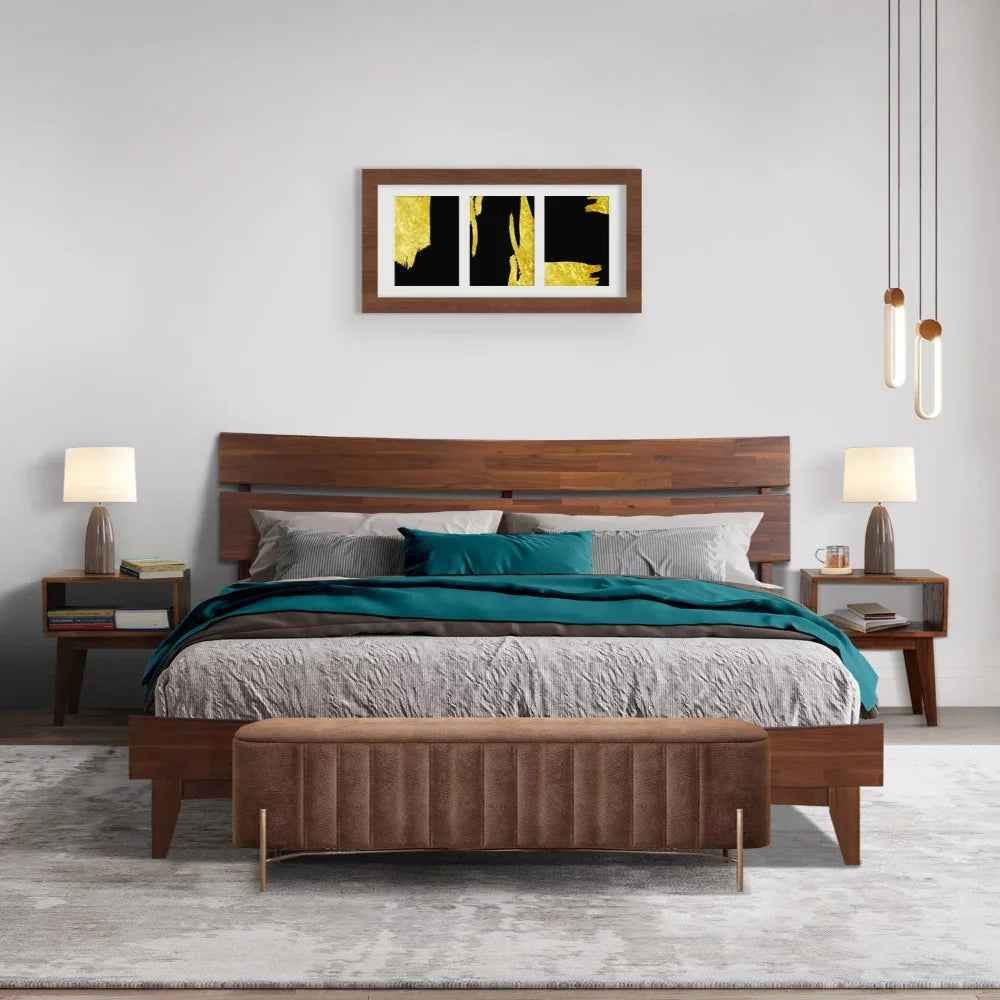 Aurora Bed Frame & Nightstand Set
