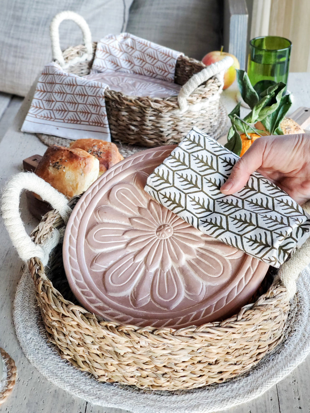 Chauffe-Pain et Panier - Fleur Vintage