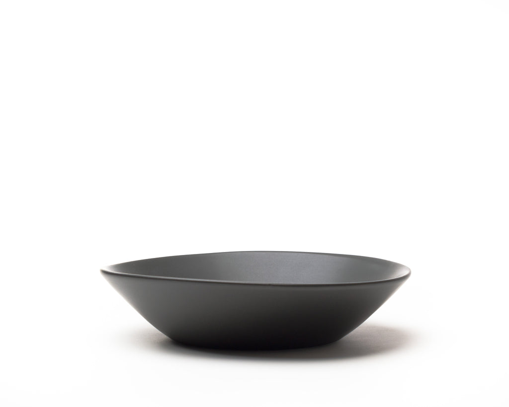 Black bowl on a white background