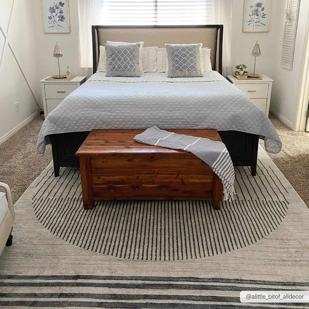 Tapis Thad lavable gris moyen