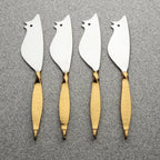 ENSEMBLE DE 4 ÉTALEURS/COUTEAUX À FROMAGE RATA URBAINE TORDUE
