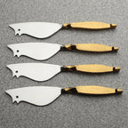 ENSEMBLE DE 4 ÉTALEURS/COUTEAUX À FROMAGE RATA URBAINE TORDUE