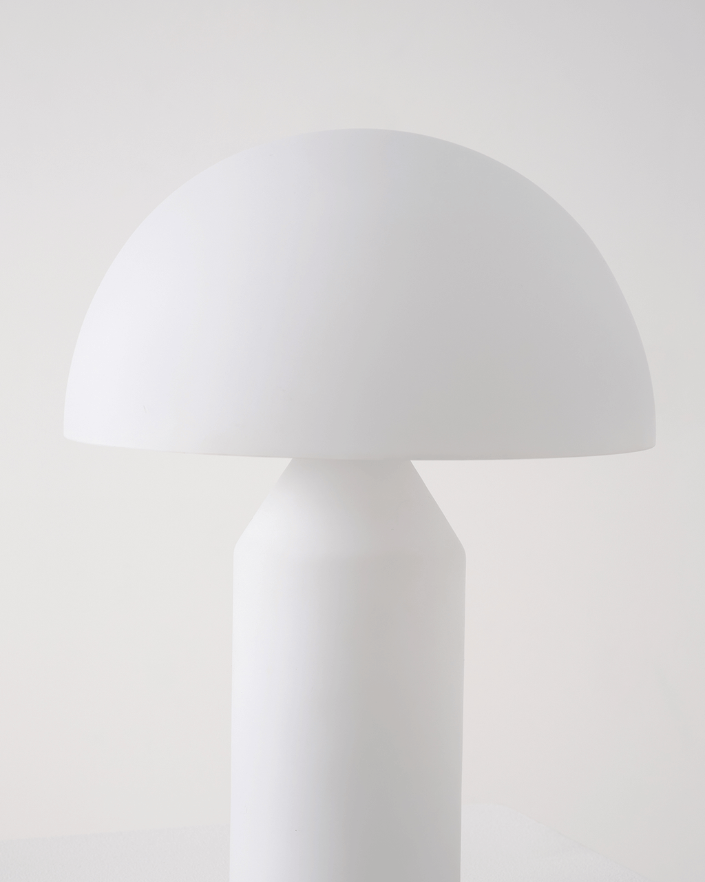 White table lamp on a light gray background