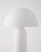 White table lamp on a light gray background