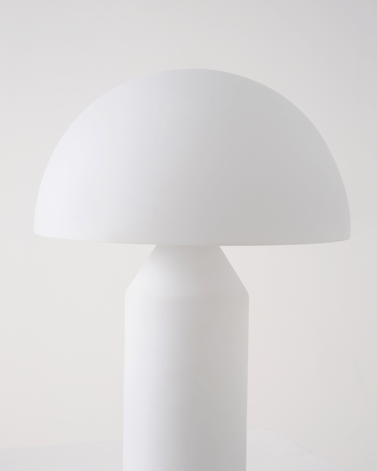 White table lamp on a light gray background
